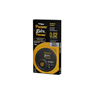 PRESERVATIVO PRESERV EXTRA PREMIUM SEM L�TEX MAIOR MAIS FINO MAIS LARGO - 2 UNIDADES