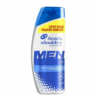 SHAMPOO HEAD & SHOULDER MEN ANTICASPA 3 EM 1 650ML
