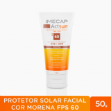 PROTETOR SOLAR FACIAL IMECAP PELE MORENA ACTSUN FPS60 COM 50G