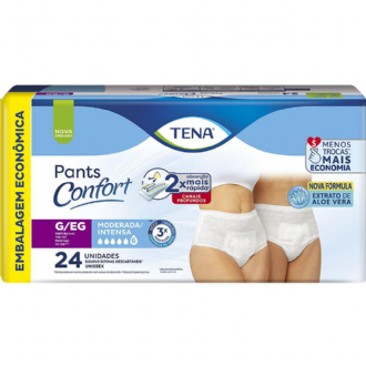 Roupa �ntima Descart�vel Tena Pants Confort G/EG 24 Unidades Embalagem Econ�mica