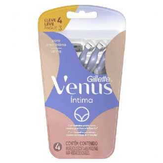 APARELHO DE DEPILAR GILLETTE V�NUS �NTIMA � 4 UNIDADES