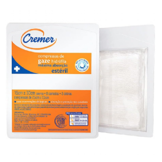 COMPRESSA GAZE CREMER EST�RIL 13 FIOS 5 UNIDADES