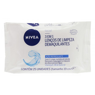 LENOS DE LIMPEZA FACIAL DEMAQUILANTE NIVEA VISAGE 25 UNIDADES