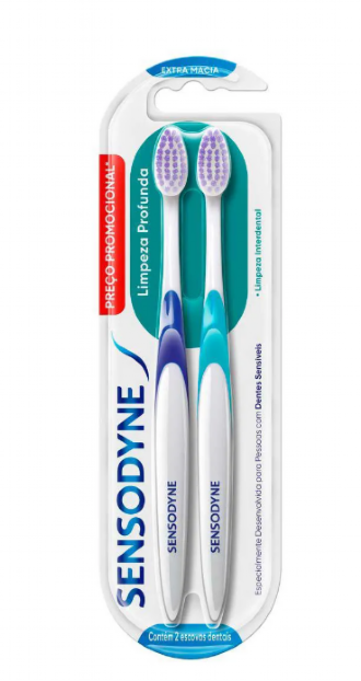 KIT ESCOVA DE DENTE SENSODYNE EXTRA MACIA - 2 UNIDADE