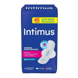 ABSORVENTE INTIMUS NOTURNO SUAVE COM ABAS 45UN
