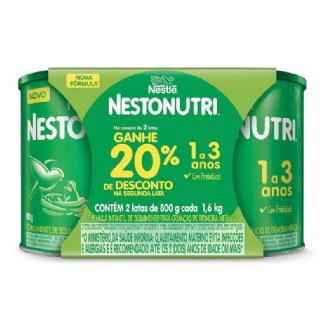 KIT COM 2UN NESTONUTRI 1 A 3 ANOS 800G
