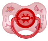 CHUPETA KUKA DECORADA BICO REDONDO ROSA NEON N2 