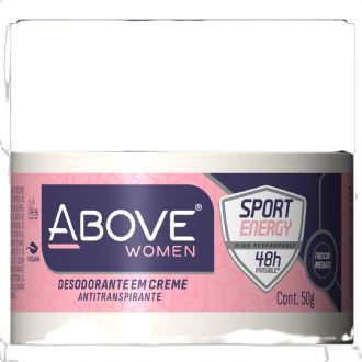 DESODORANTE ABOVE CREME WOMEN SPORT ENERG 50G