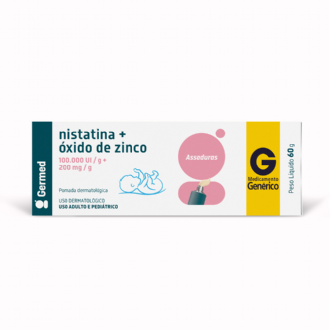 NISTATINA 100000UI/G + �XIDO DE ZINCO 200 MG/G GN GERMED POMADA ASSADURA COM 60GR