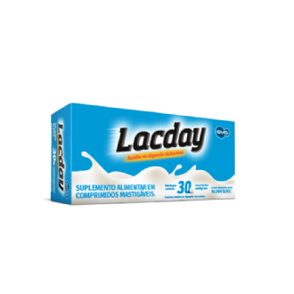 LACDAY ENZIMA DIGESTIVA LACTASE 30 COMPRIMIDOS MASTIGAVEIS