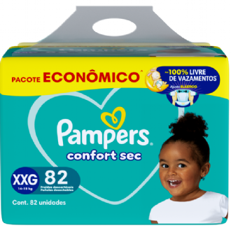 FRALDA PAMPERS CONFORT SEC XXG 82UN
