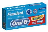 KIT FIXODENT ORIGINAL 40G GR�TIS CREME DENTAL ORAL-B 70G