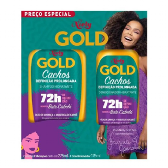 KIT SHAMPOO NIELY 275 + CONDICIONADOR 175ML CACHOS DEFINIDOS PROLONGADOS