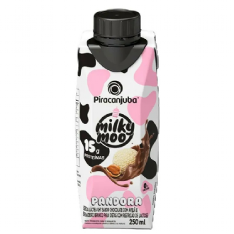 Bebida L�ctea Piracanjuba Milky Moo Pandora Sabor Chocolate com Avel� e Brigadeiro Branco 250ml