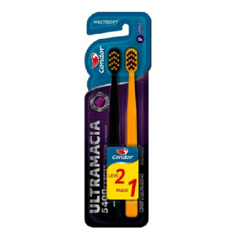 KIT ESCOVA DE DENTE CONDOR MULTISOFT 2 UNIDADES