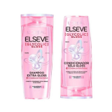 KIT SHAMPOO ELSEVE 375ML + CONDIONADOR 170ML GLYCOLIC GLOSS 