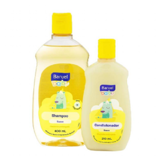 KIT SHAMPOO 400ML + CONDICIONADOR 210ML SUAVE BARUEL BABY
