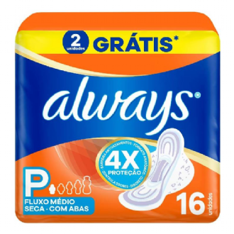 ABSORVENTE ALWAYS SUPER PROTEO COM ABAS SECA 16U