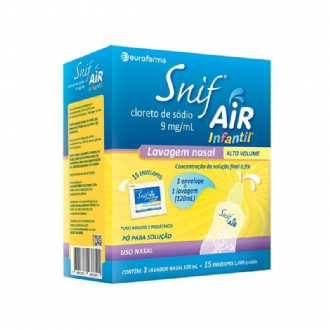 Snif Air Infantil Com 15 Envelopes + Lavador Nasal 120ml