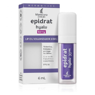 HIDRATANTE LABIAL VOLUMIZADOR EPIDRAT HYALU LIP OIL BERRY FPS30 6ML
