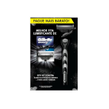 APARELHO GILLETTE RECARREGAVEL MACH3 CARBONO + 2 CARGA PARA BARBEAR 