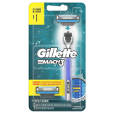KIT 1 APARELHO RECARREGVEL + 2 CARGAS PARA BARBEAR GILLETTE MACH3