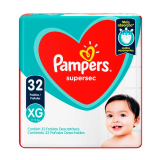 Fralda Descart�vel Infantil Pampers Supersec XG Pacote 32 Unidades