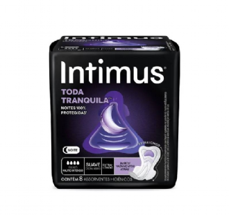 ABSORVENTE INTIMUS NOTURNO SUAVE TODA TRANQUILA  COM ABAS 8UN