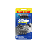 KIT APARELHO DE BARBEAR DESCART�VEL GILLETTE PRESTOBARBA 3 CARV�O ATIVADO 4 UNIDADES