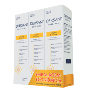 KIT LOO HIDRATANTE E DERMOPROTETORA DERSANI COM 3 UNIDADES DE 200ML CADA