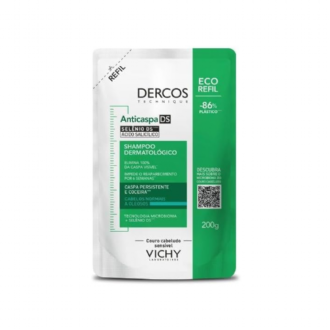 SHAMPOO DERCOS ANTICASPA PARA CABELOS NORMAIS A OLEOSOS REFIL 200ML