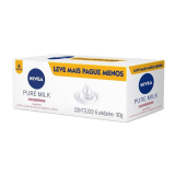SABONETE NIVEA PURE MILK SENSITIVE 90G 6UN