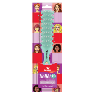 ESCOVA DE CABELO CONDOR BELLE PLANA 1UN