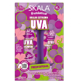 KIT SHAMPOO 325ML + CONDICIONADOR 200ML SKALA UVA