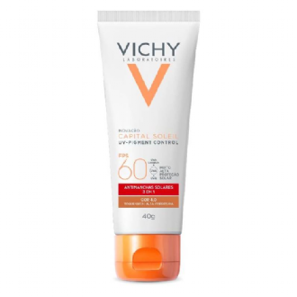 PROTETOR SOLAR FACIAL TOQUE SECO ANTIMANCHAS COR 5.0 FPS 60 VICHY CAPITAL SOLEIL UV-PIGMENT CONTROL 40G