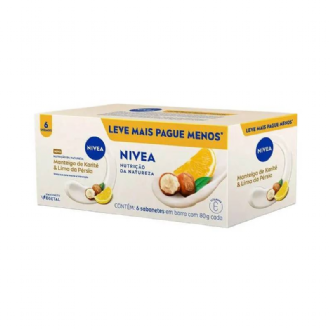 SABONETE NIVEA MANTEIGA DE KARITE E LIMA DE PRSIA 80G 6UN