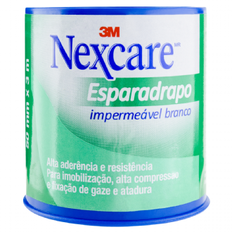 Esparadrapo Nexcare Imperme�vel Branco 50MX3M