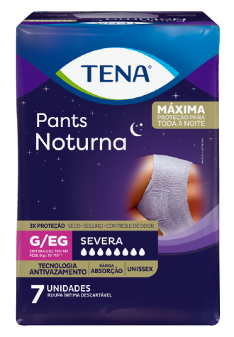 ROUPA INTIMA DESCARTAVEL TENA PANTS NOTURNA UNISSEX E/EG 7UN