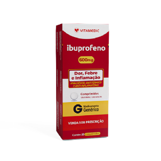 IBUPROFENO GENRICO VITAMEDIC 600MG COM 20 CAPSULAS 