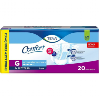 FRALDA GERITRICA TENA CONFORT PACOTE ECONMICO TAMANHO G 20 UNIDADES
