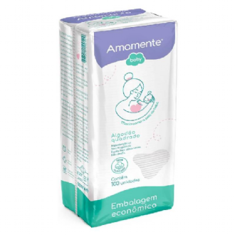 ALGODO AMAMENTE BABY QUADRADO 100UN