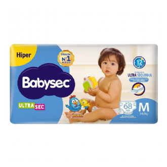FRALDA BABYSEC ULTRA HIPER M 68UN