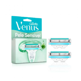 CARGAS PARA APARELHO DE DEPILAR GILLETTE VENUS PELE SENSIVEL 2U