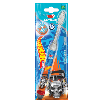 ESCOVA DENTAL CONDOR MACIA LUZ LED HOT WHEELS 1UN