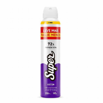 DESODORANTE SUPER CIMED COTTON 250ML LEVE MAIS PAGUE MENOS