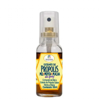 EXTRATO DE PRPOLIS EM SPRAY COM MENTA, MALVA E GENGIBRE COM 30ML