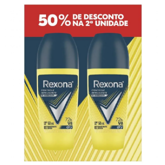 Desodorante Antitranspirante Roll-On Rexona V8 Dry 2 Unidades de 50ml