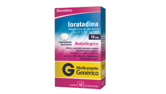 LORATADINA GENRICO 10MG 12 COMPRIMIDOS BIOSINTTICA ACH