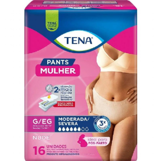 FRALDA GERI�TRICA TENA PANTS MULHER G  EG 16UN