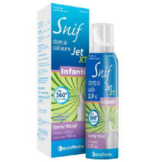 Snif Cloreto S�dio Jet XT infantil 0,9% Jato Cont�nuo 100ml